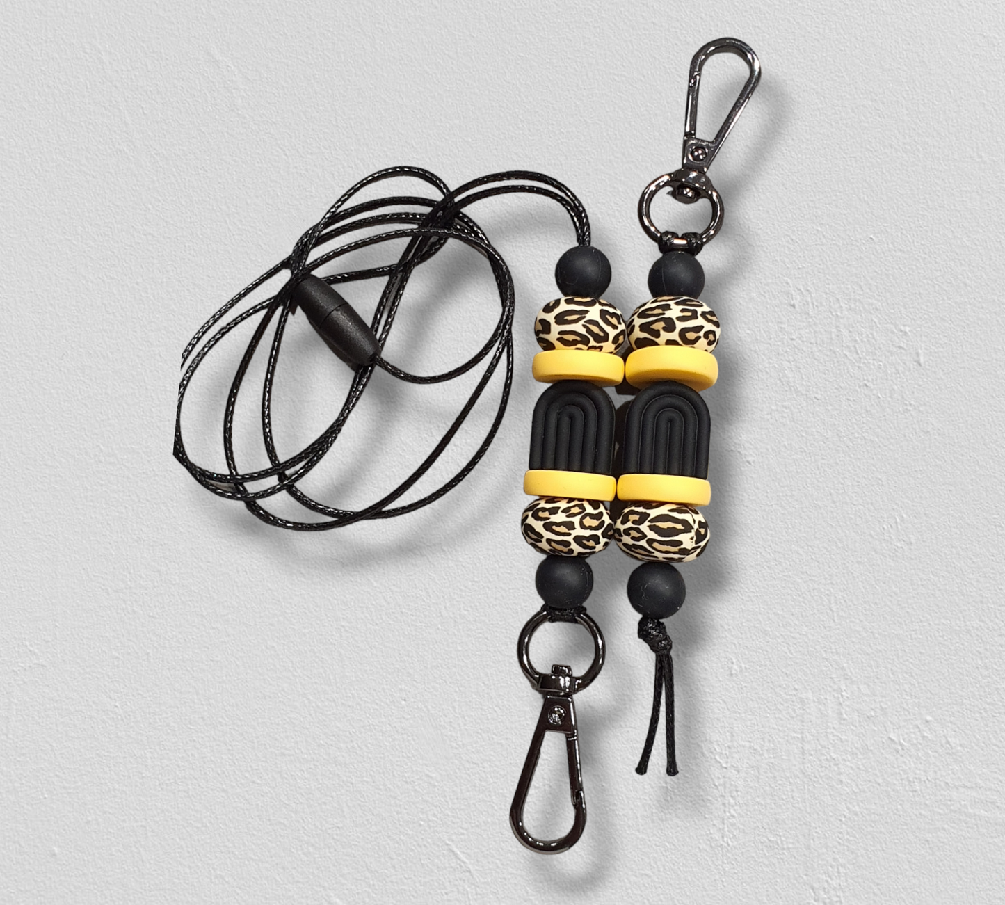 Yellow Black and Gold "Bee Collection" | Handmade Keyring or Lanyards
