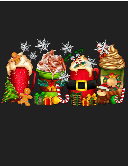 Christmas Coffee DTF Transfer | Full Colour Ready To Press