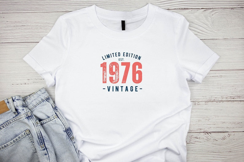 Limited Edition 1974 Birthday Shirt With Personalised Year