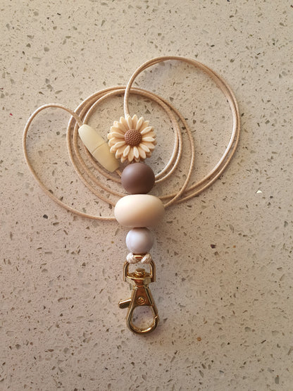 Teachers Nurses Lanyard Diasy Silicone Mini Bead | Flower Collection