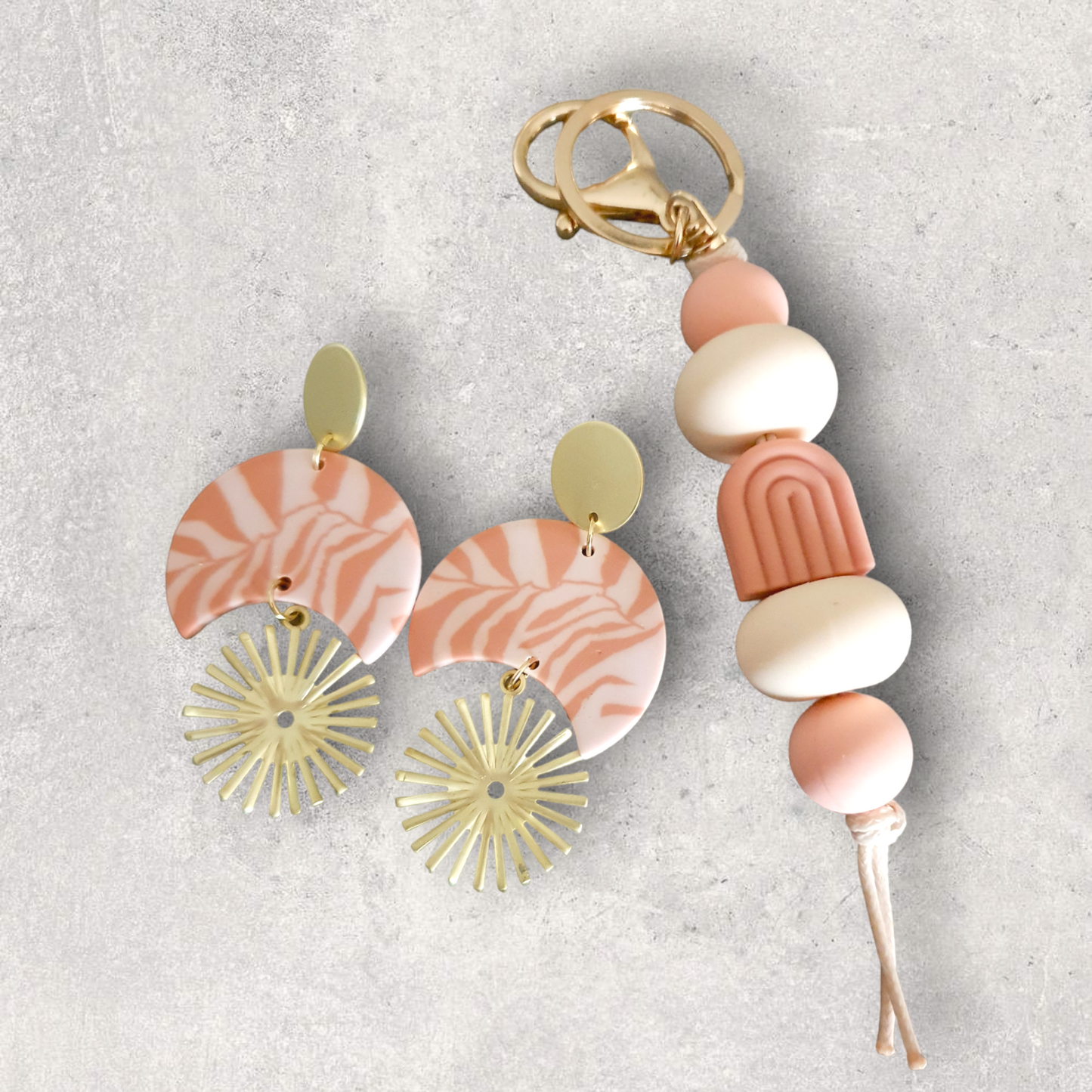 Boho Arch and Earring gift set - Peach and Clay *Limited Collection*